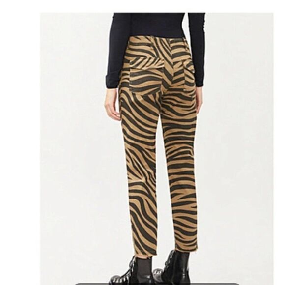 NILI LOTAN Jenna Pants Tiger Print Straight Leg  Low Rise Size 2 or 27 - Picture 13 of 15